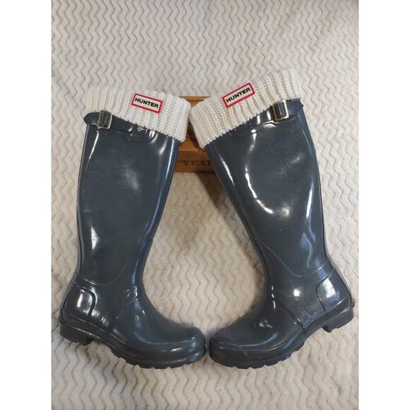 Hunter Wellington boots Graphite size 6/37
Euc with boot socks - Picture 4 of 12